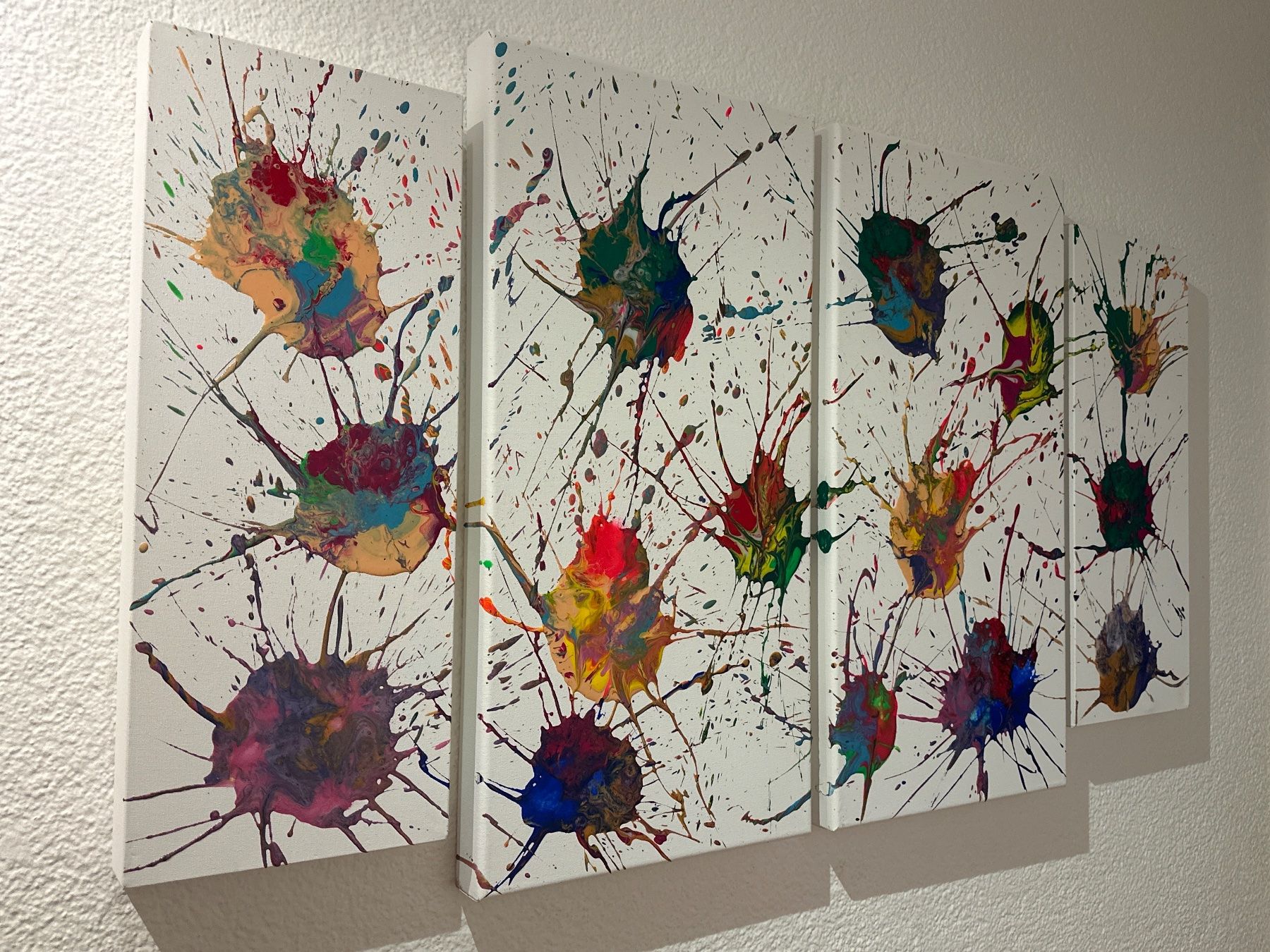 Foto & Immagini: Abstraktes Acrylbild, 4 teilig, Leinwand new – Nuovo e nell'imballaggio originale da Vitznau venduto da cat_qsh8