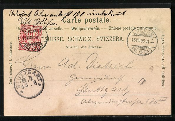 Cartoline postali: Litho Luzern, Uferpartie mit Pilatus – Usato da Berlin venduto da bartko-reher 1