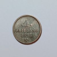 4 Skilling 1842 Norwegen