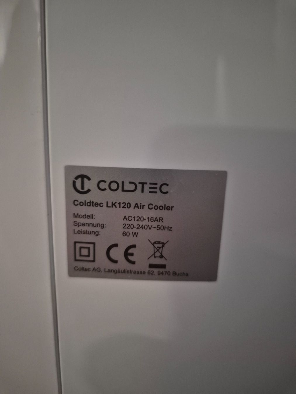 Climatiseurs: Coldtec Air Cooler LK120 Luftkühler – D'occasion à Domat Ems par tchnesa 5