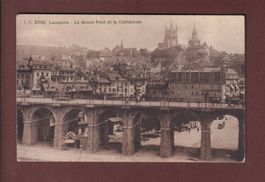 LAUSANNE - Grand Pont et Cathédrale