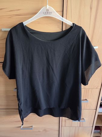 Bluseshirt Schwarz luftig leicht Blickdicht Gr.4042