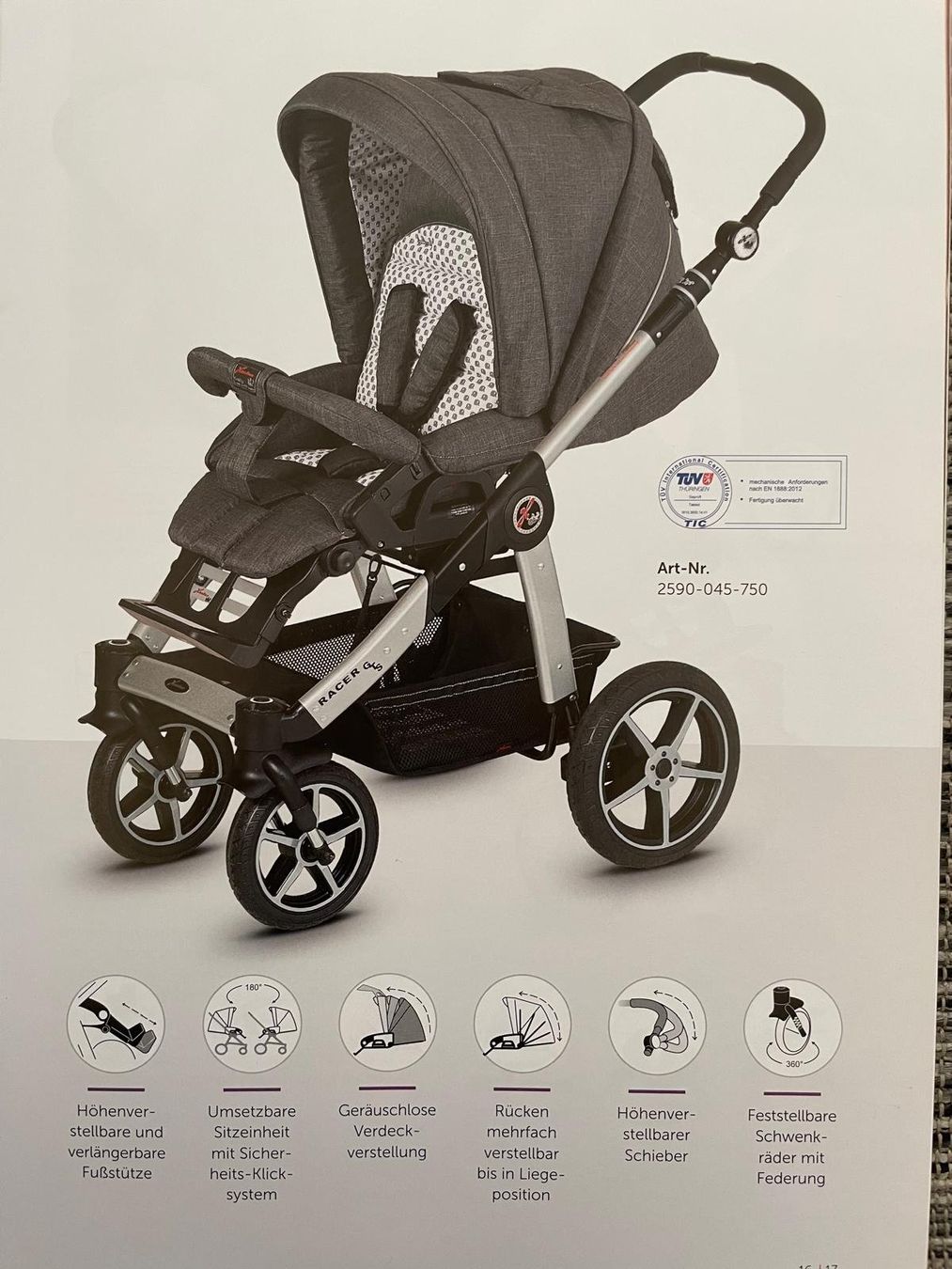 Hartan Carrozzine: Hartan Racer GTS  Kinderwagen – Usato da Romanshorn venduto da KUDA5
