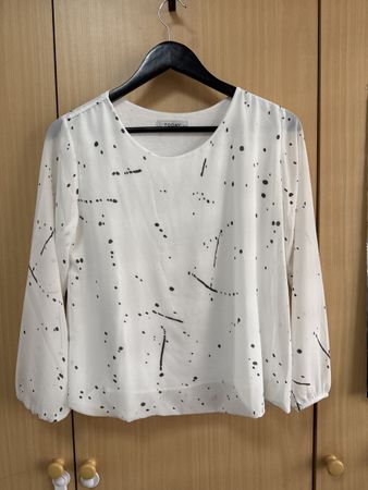 TODAY Damenbluse weiss mit Muster Gr. S
