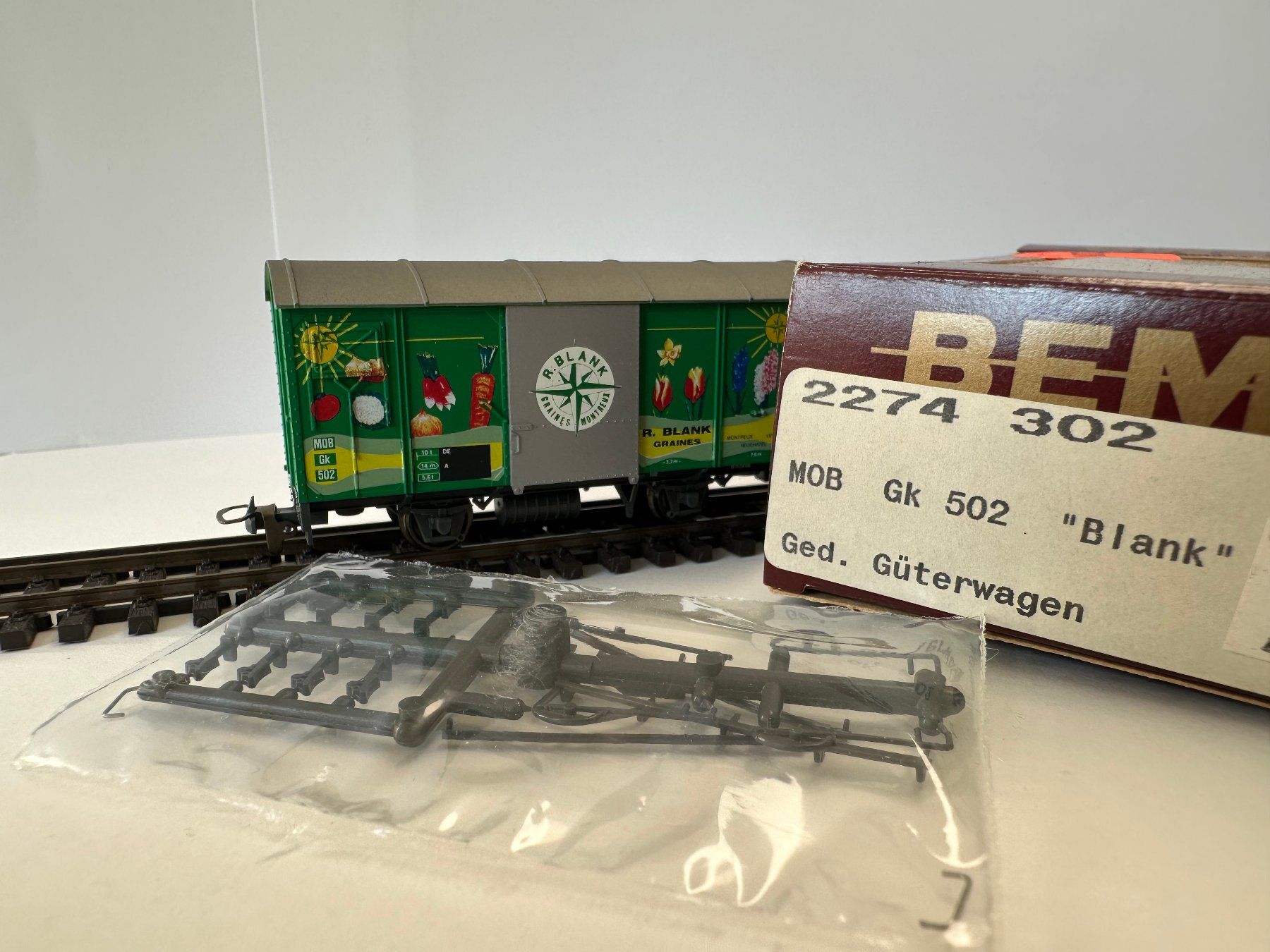 Bemo Modelleisenbahnen: Bemo - MOB Gk 502 - Gedeckter Güterwagen "Blank" – Neu und originalverpackt aus Domat/Ems von mmx4001 2