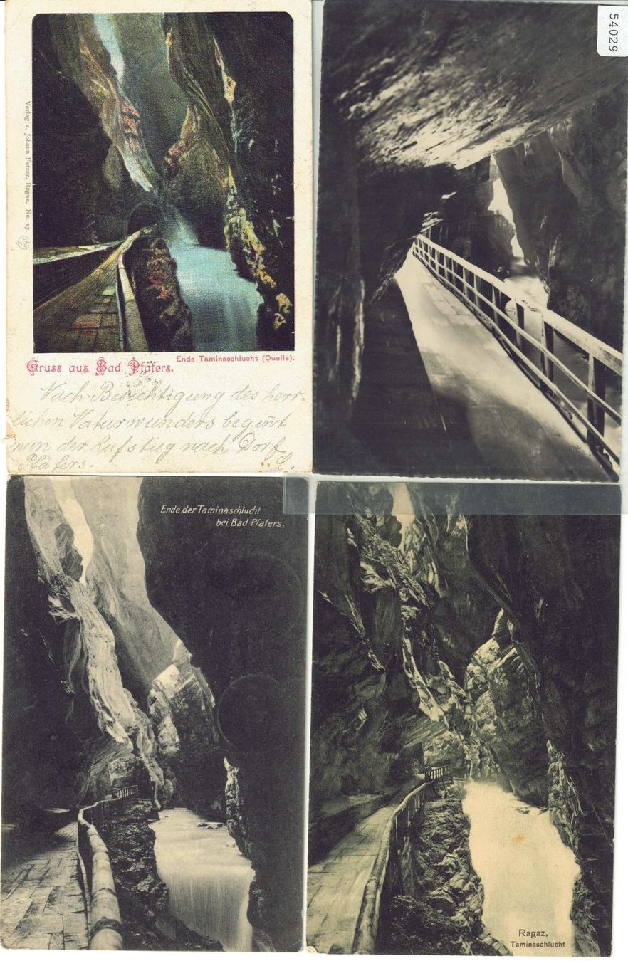 Cartoline postali: 4 AK - Tamina Schlucht – Usato da Ettingen venduto da Kartenplanet