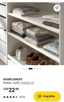 Ikea Komplement Boden/Ablage für Pax Kleiderschrank weiss