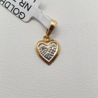 Echt 18K Gold - Diamant Herz Anhänger