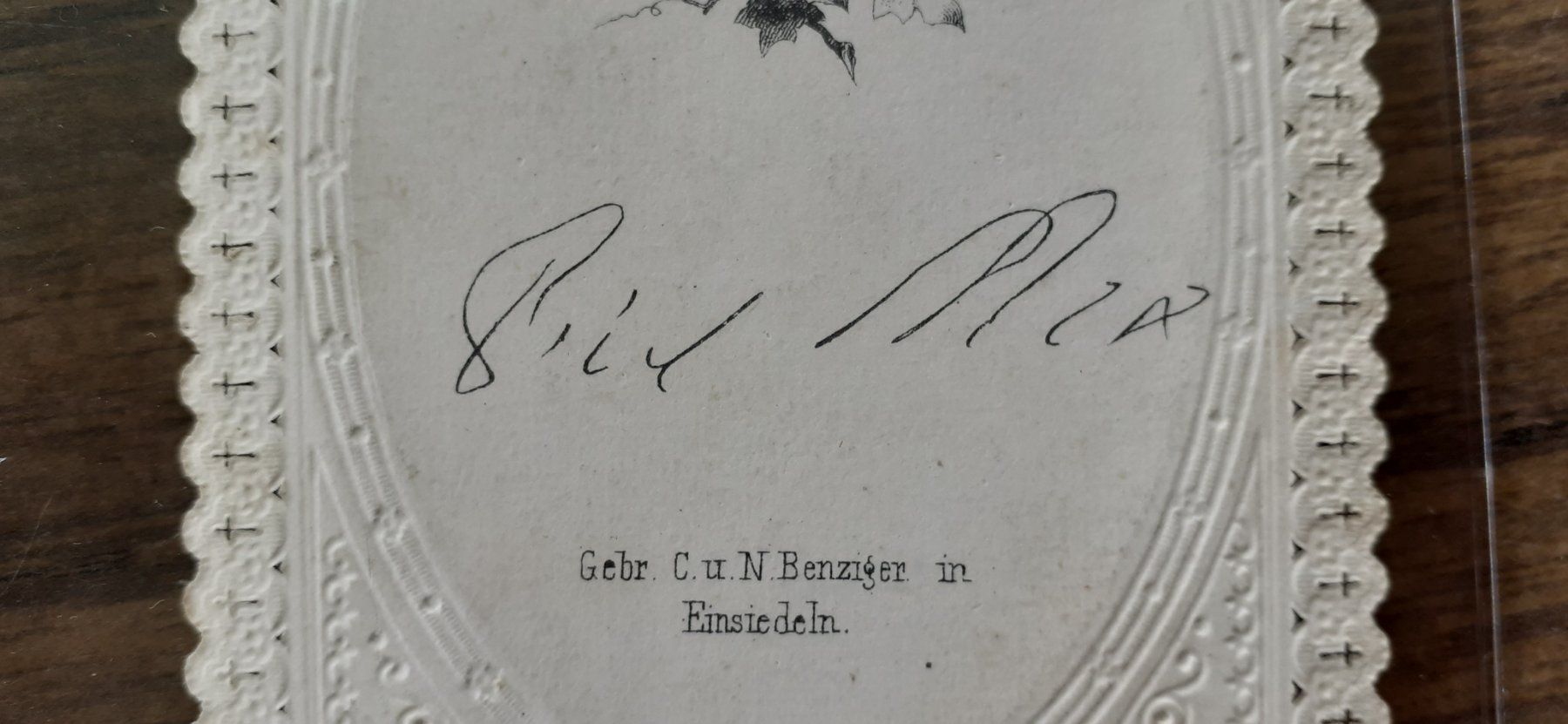 Incisioni: Andachtsbild Papst Pius IX mit Autograph – Usato da Mörschwil venduto da lindaswunderkiste 3