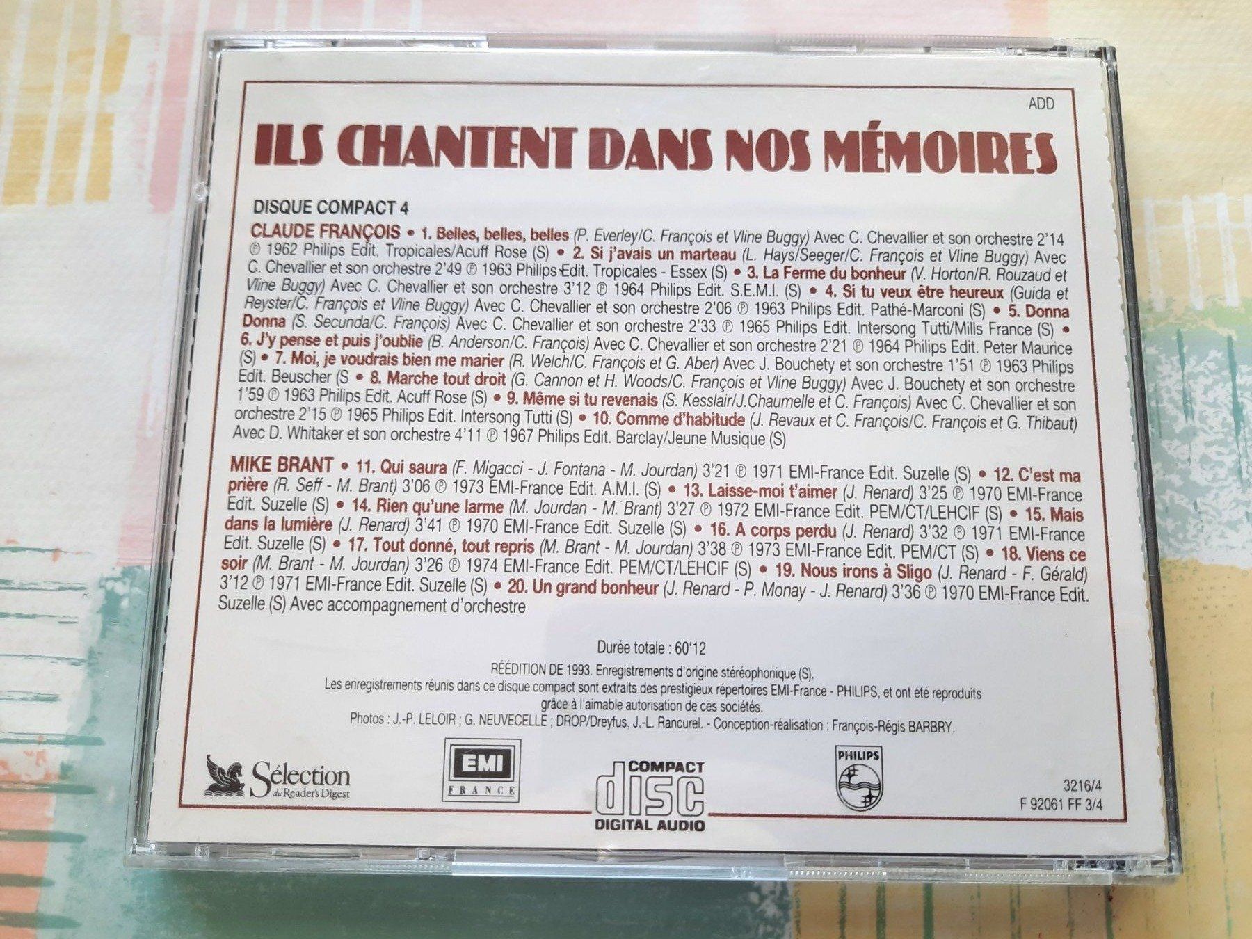 CD: CD Ils chantent dans nos mémoires - Compilation – Usato da Pully venduto da bro_n52j 1