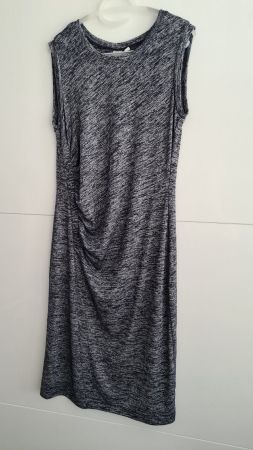 Ärmelloses Kleid von GAP meliert grau-blau in L