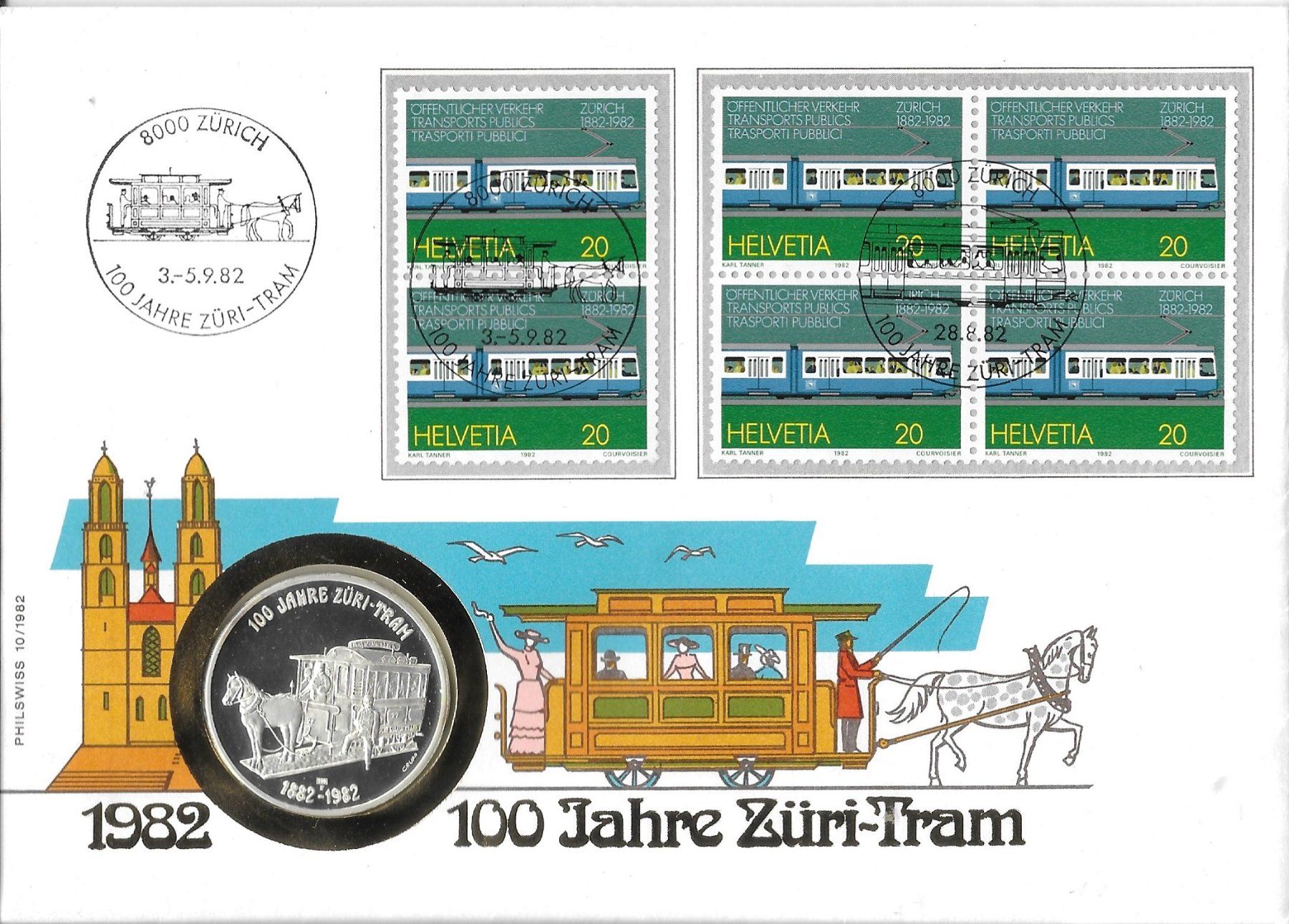 Münzbrief Medaille 100 Jahre Züri Tram 1982 Kaufen auf Ricardo