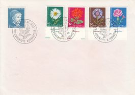 200L-204L FDC 30.11.1963, mit Leuchtstoff, Kat. Fr. 50, Tabs