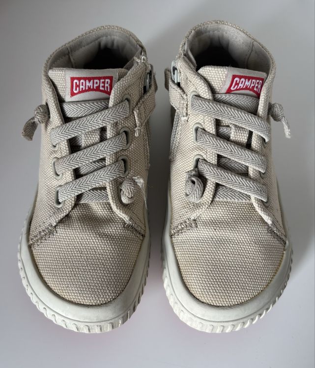 Camper Schuhe für Jungen: Camper Kids Canvas Sneakers beige Stoff rot 28 – Gebraucht aus Rebstein von wendy321meins 2
