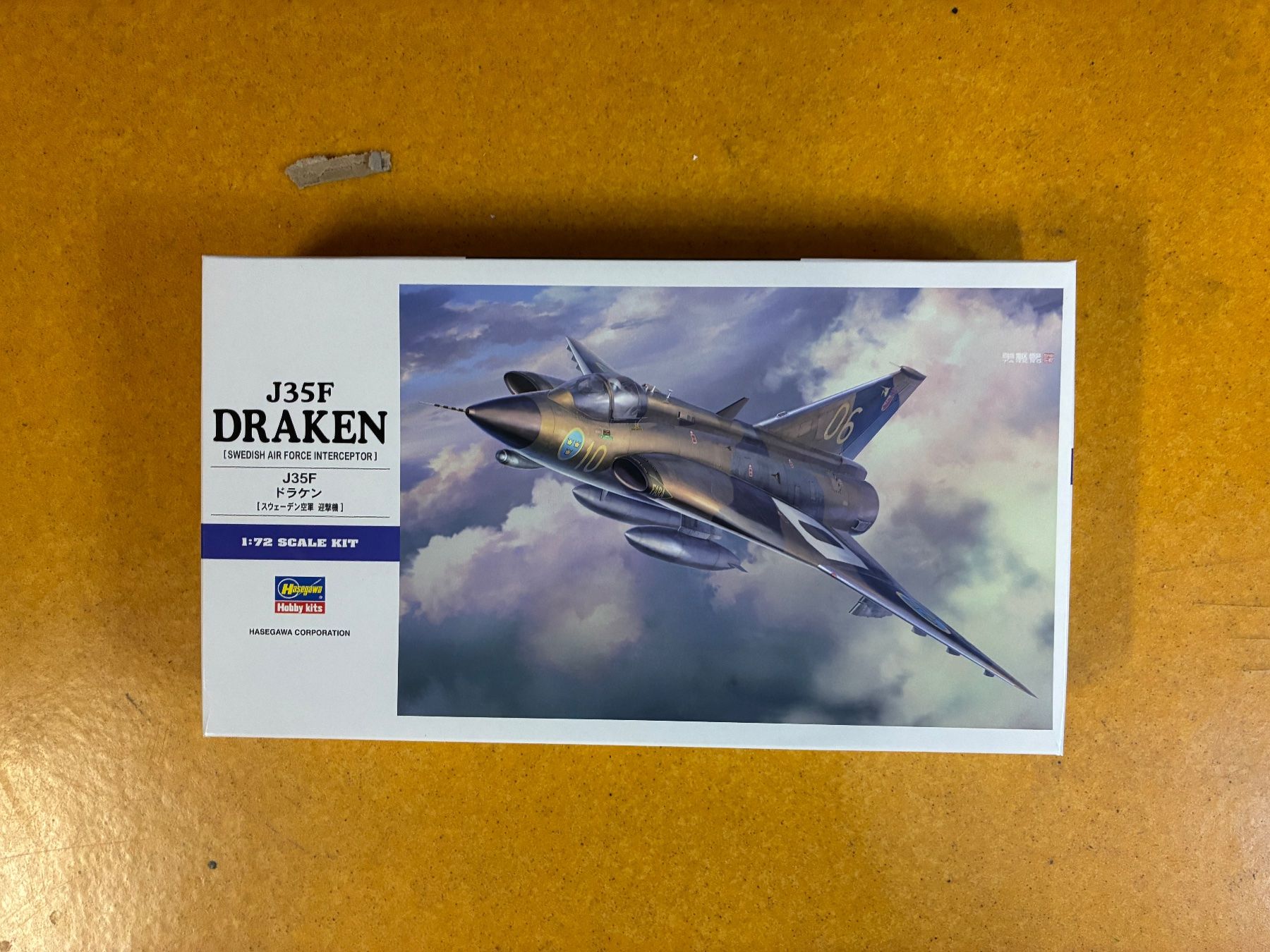 Kit di modellismo & Modellini statici: Saab Draken 1:72 Hasegawa – Nuovo e nell'imballaggio originale da Rapperswil BE venduto da Silverwings