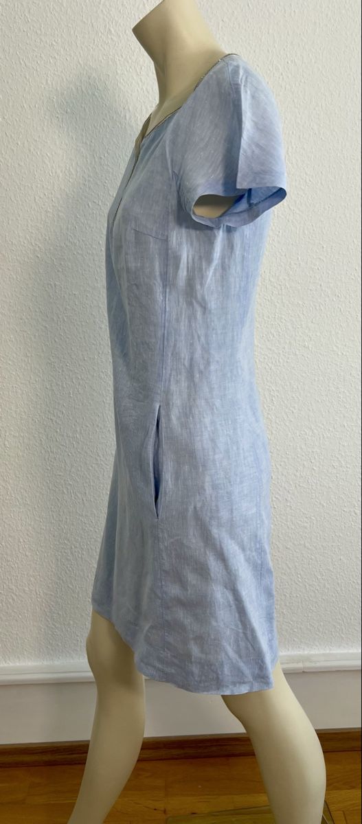 Robes: Rene Lezard hellblaues Leinenkleid Gr.36  – D'occasion à Basel par Bettybooo 2