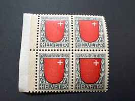 1920 Pro Juventute  Viererblock  J15 postfrisch ** (3812)