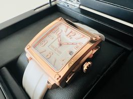 STEELCRAFT Lady Square, Rose Gold PVD, silicon strap, SRP528