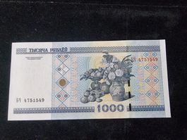 Banknote Weissrussland, 1000 Rubel, Bankfrisch