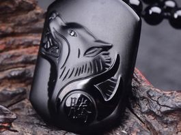 Amulett/ Anhänger (mit Kette) Wolf