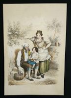 Très jolie lithographie couleur 19ème siècle