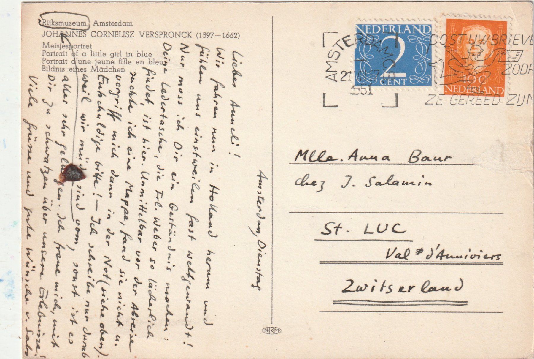 Cartoline postali: Kunstkarte  – Usato da Lumbrein venduto da made02 1
