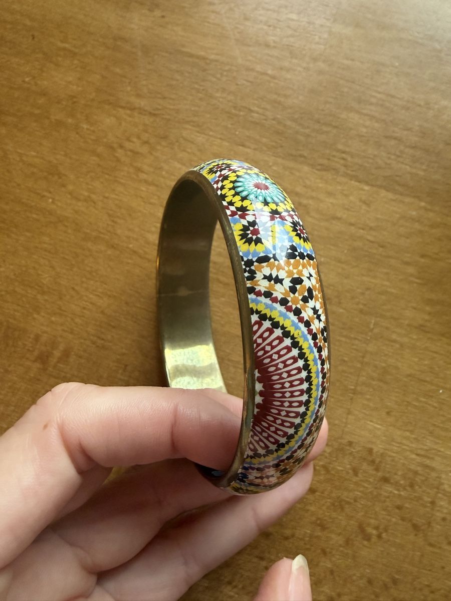 Armbänder & -reifen: Bracelet jonc rigide bangle mosaïque multicolore motifs – Neu (gemäss Beschreibung) aus Lausanne von Stephaniesdressing 2