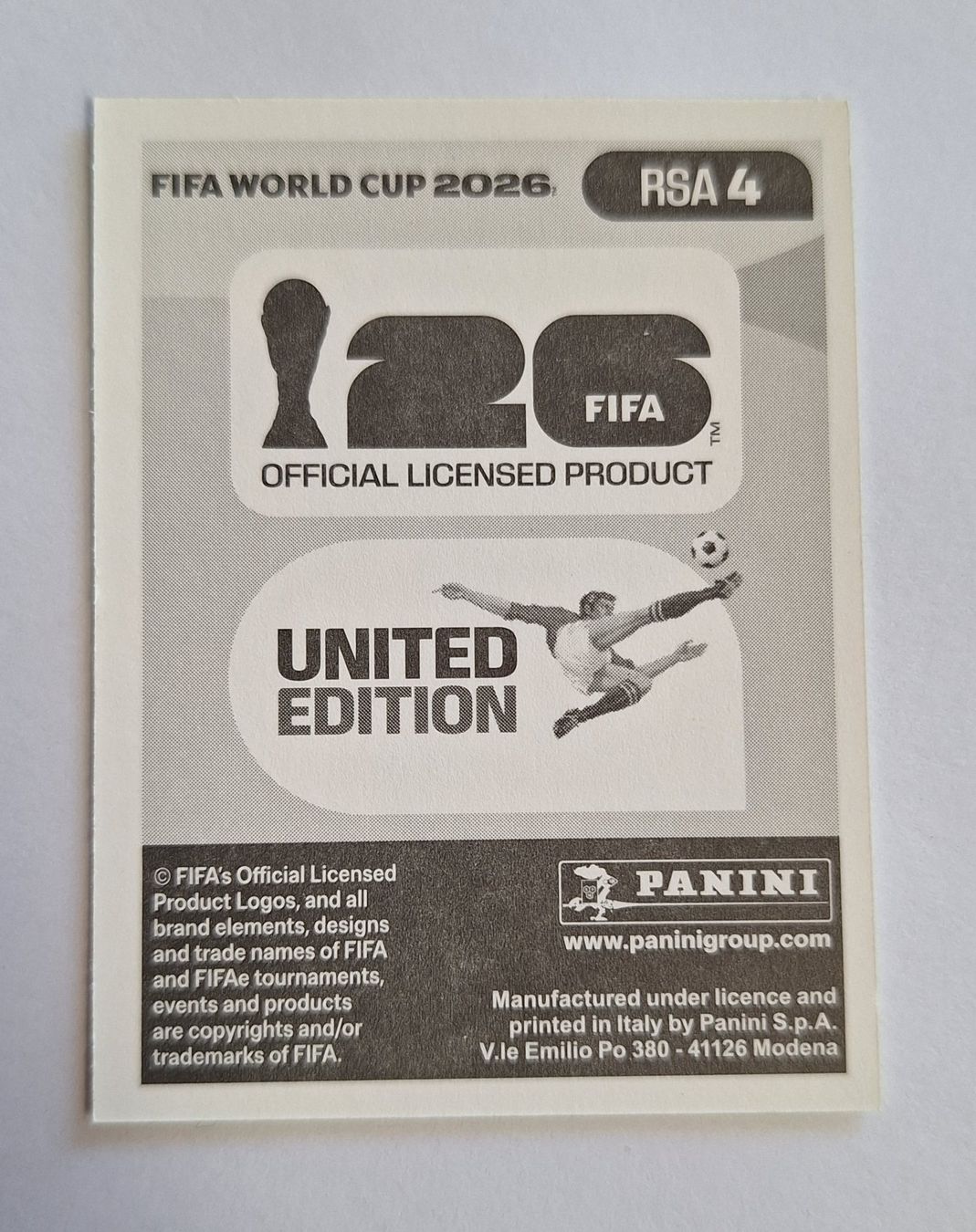 Panini Carte collezionabili: Panini Aubrey Modiba RSA 4 – Nuovo (secondo la descrizione) da Romanens venduto da Crocette 1