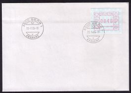 %AKTION%_ATM 6/6lllb_FDC 18.1.84__NEUES SYNTHETIK-FARBBAND !