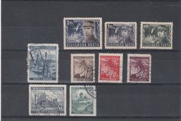 Timbres Slovaquie - Bohême Moravie – 1939–1945 – 9 pcs