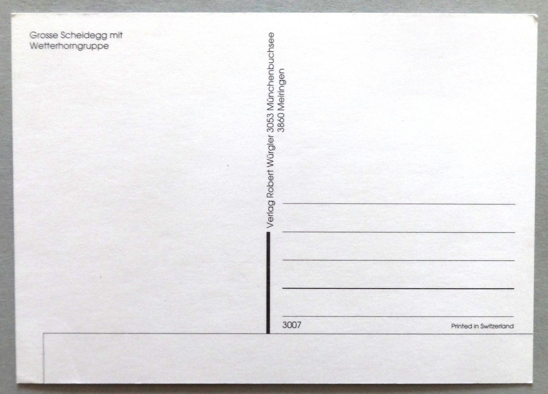 Cartoline postali: Grosse Scheidegg mit Wetterhorngruppe – Usato da Fétigny venduto da Billy2miny 1
