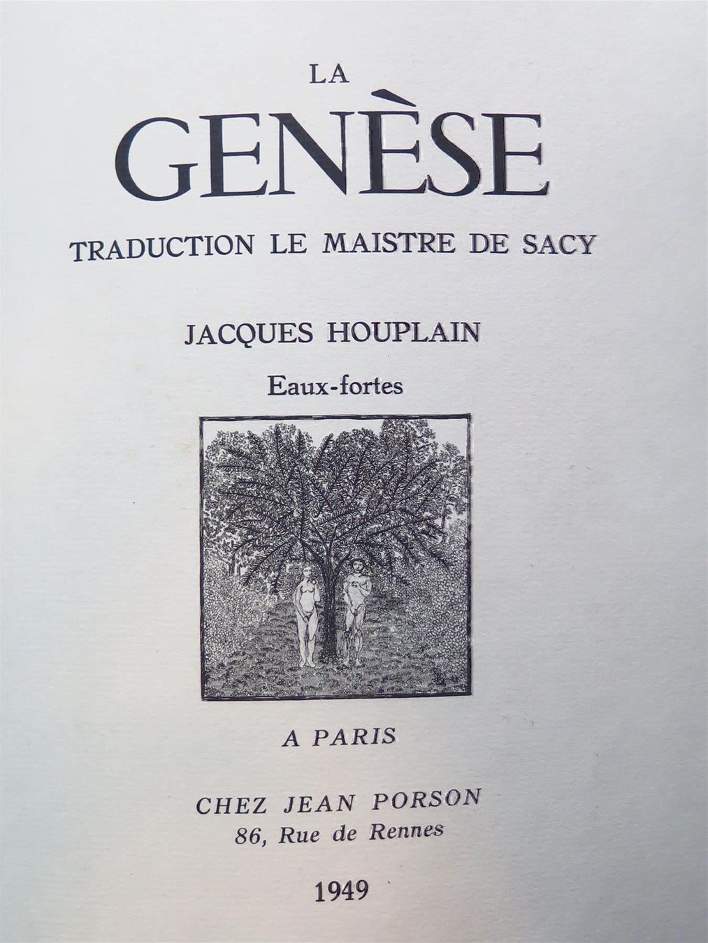 Libri: (A30) Jacques HOUPLAIN: La Genèse. RAR! – Usato da Bern venduto da Jwpm66 1