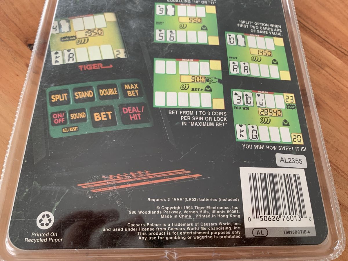 Giochi: Vintage Tiger Electronics Caesars Palace Blackjack Spiel – Nuovo (secondo la descrizione) da Neuhausen venduto da sou_t9p8 2