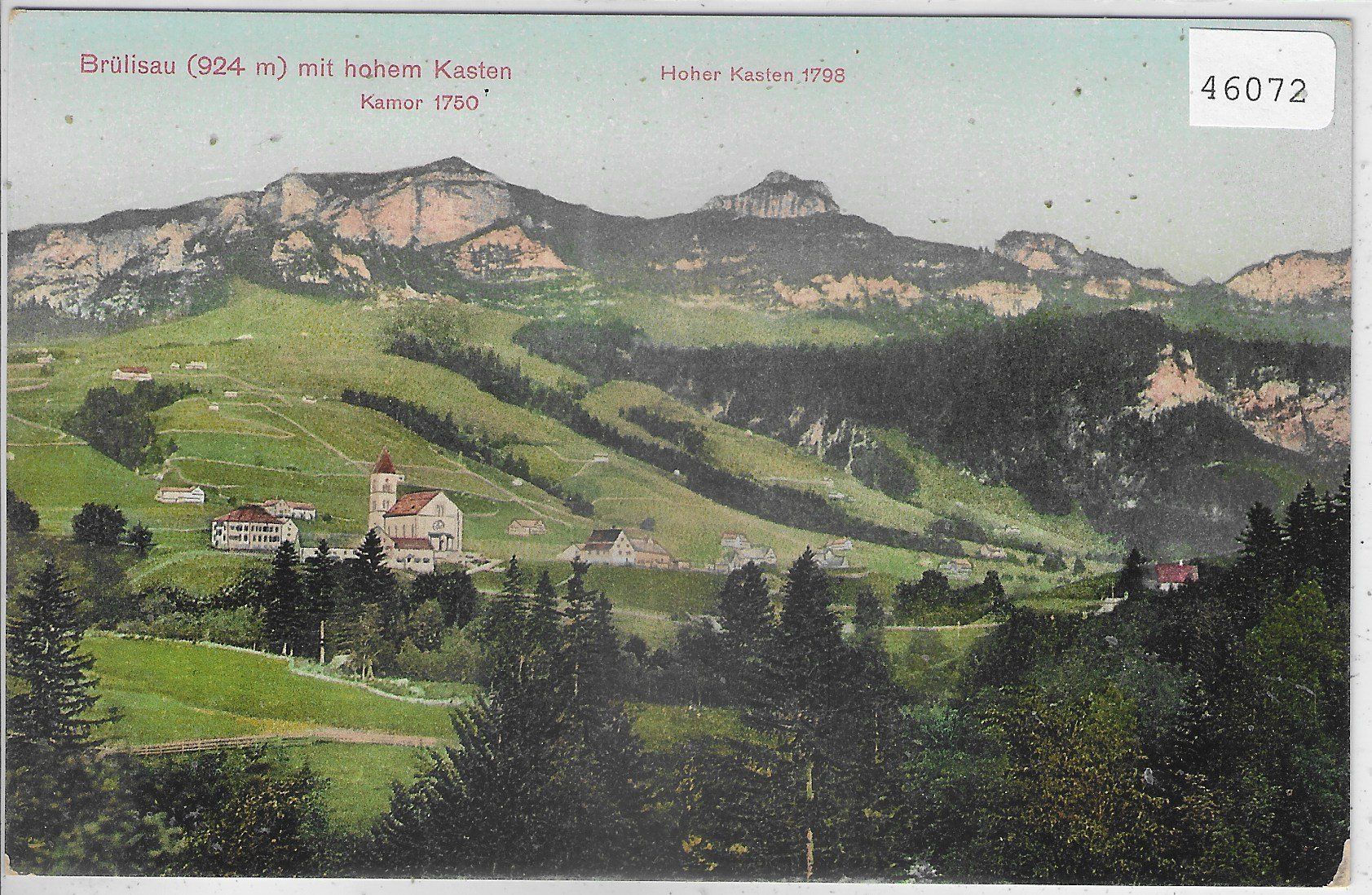 Cartes postales: Brülisau mit hohem Kasten - Litho – D'occasion à Ettingen par Kartenplanet
