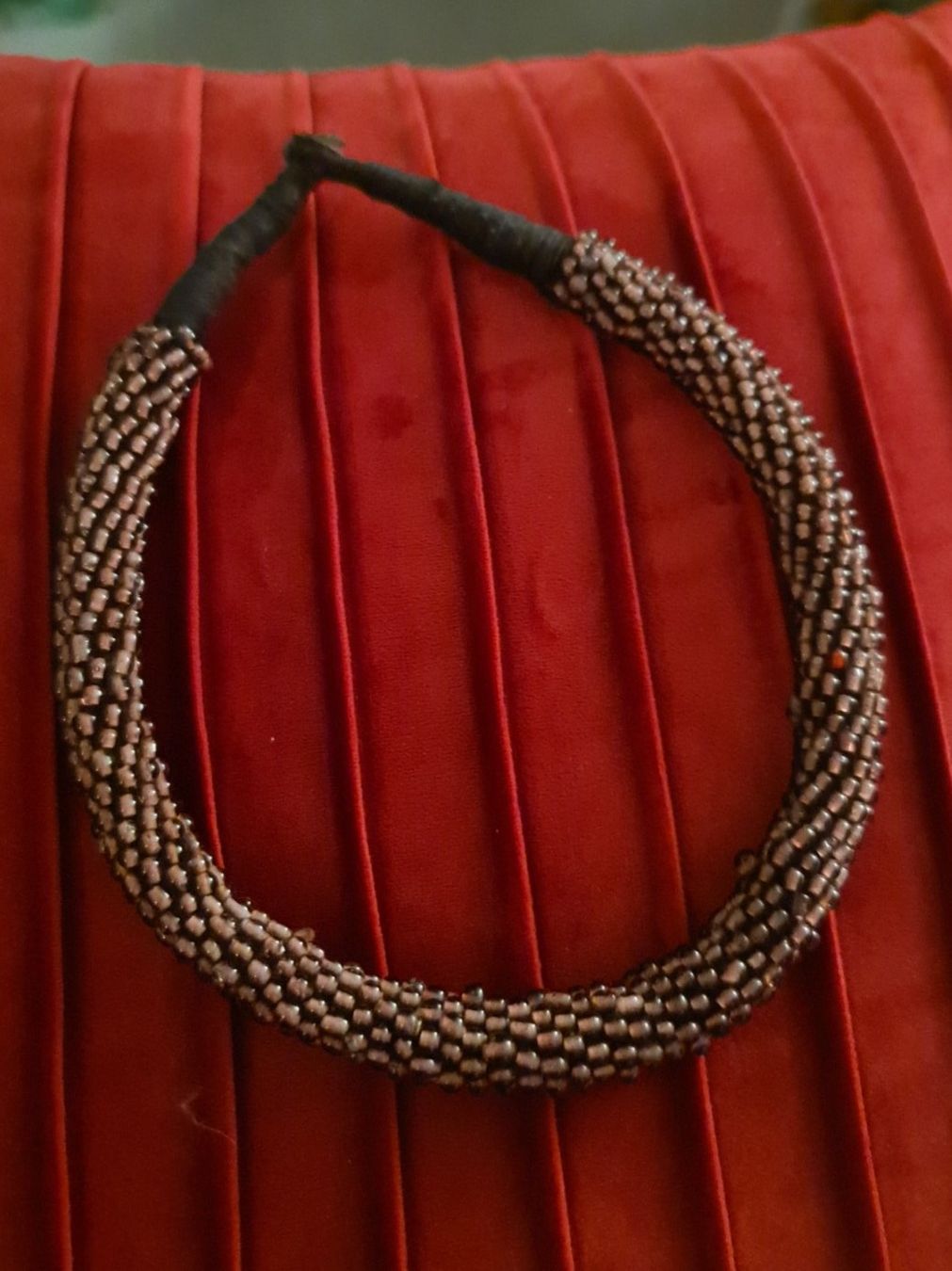 Catenine: Echte rote Granat Infinity Halskette, Nepal India - 47 cm – Usato da Münchenbuchsee venduto da babilibern 4