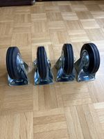4 Rollen 150 mm Gummirad Lenkrolle Neu