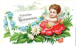 Glückwunschkarte um 1900
