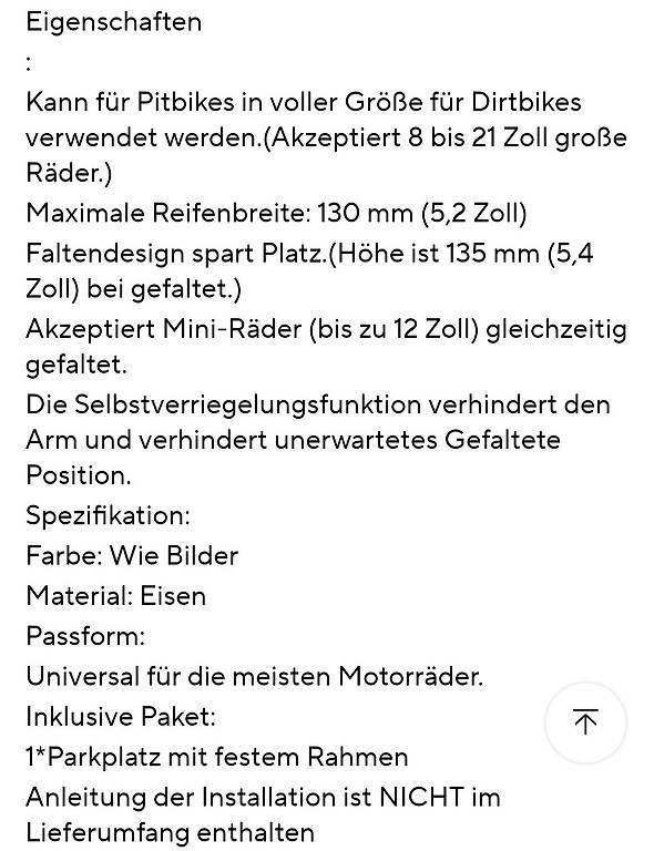 Wandhalterungen: Motorrad Halterung  – Gebraucht aus Gersau von blikk21 3