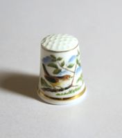 Fingerhut Porzellan Vogel