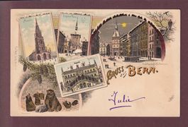 Gruss aus BERN - Schnee - 1898