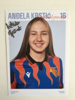 Signierte Autogramm- Sammlerkarte Andela Krstic FC Basel