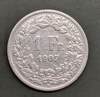 1 Fr. Münze CH 1907 Silber