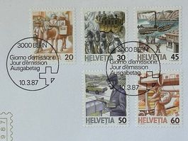 Postbeförderung Serie 1987 Maultier/Kutsche/Schiff/Bote/Luft
