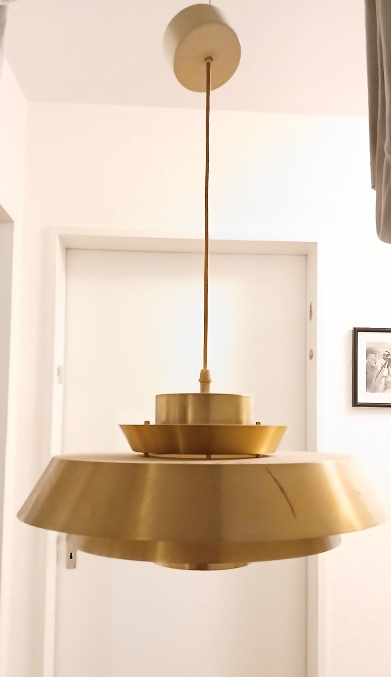 Lampadari & plafoniere: Deckenleuchte 60er, Dänisch Design, Gold/Weiss – Usato da Zumikon venduto da Vollvintage