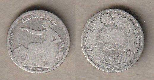 Tutti le monete: 1/2 Franken 1850 sitzende Helvetia – Usato da Allschwil venduto da Coinfreak