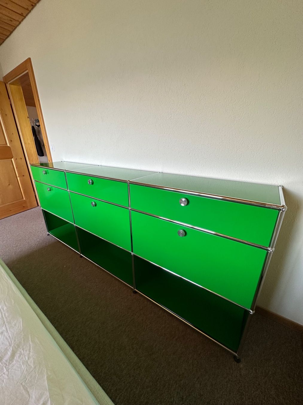 USM Scaffali: USM Haller Regal 3x3 Grün – Usato da Uetikon am See venduto da eli-r
