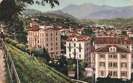 Lugano (TI) Panorama verso Val Colla visto dalla stazione