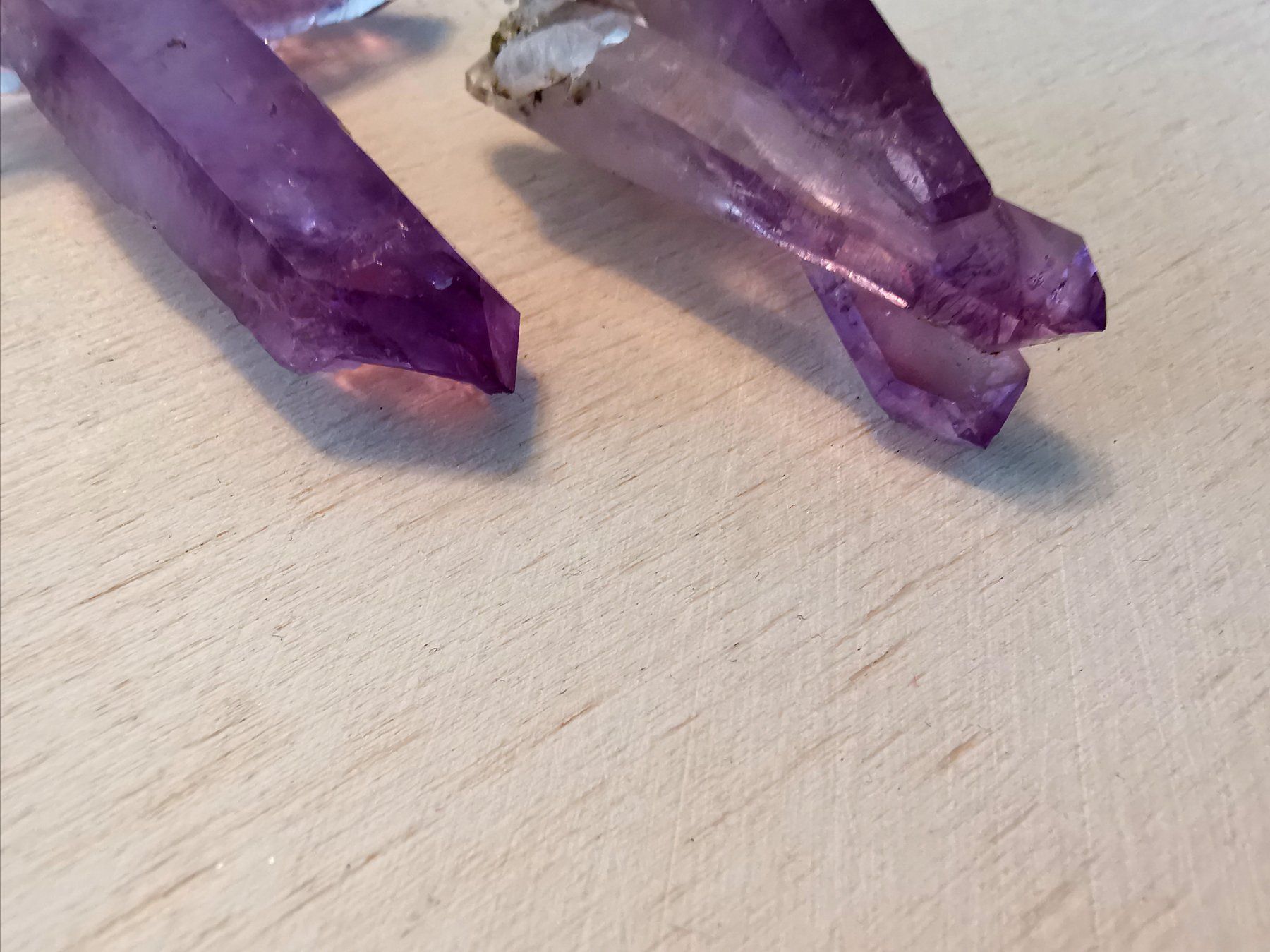 Mineralien & Heilsteine: 2 Stk interessante Amethyste - Stufe / Doppelender – Neu und originalverpackt aus Dierikon von Buntspecht-10 3