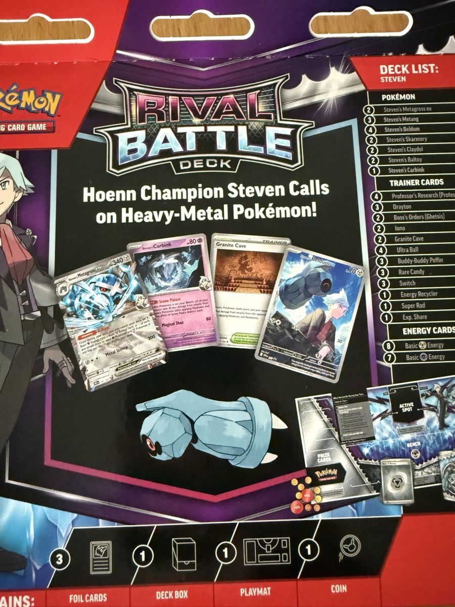 Pokémon Carte collezionabili: Pokemon Rival Battle Deck Steven neu ungeöffnet – Nuovo e nell'imballaggio originale da Oberengstringen venduto da sigurros 2