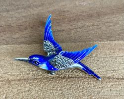 Feine Silber 800 Vogelbrosche